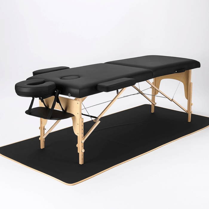 black prenatal massage table