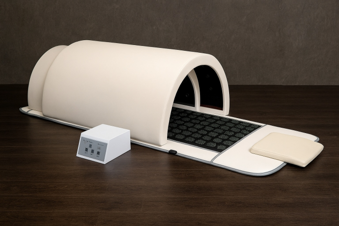 Dreaming Still Far Infrared Sauna Dome Zero-EMF Unit with Therapeutic Stones for Home Detox & Wellness