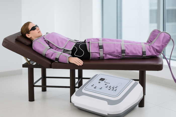 SlimDrain X Lymphatic Drainage Machine – Pressotherapy Machine with Infrared Therapy, Sauna Suit, Vacuum Massage for Body Slimming & Weight Loss