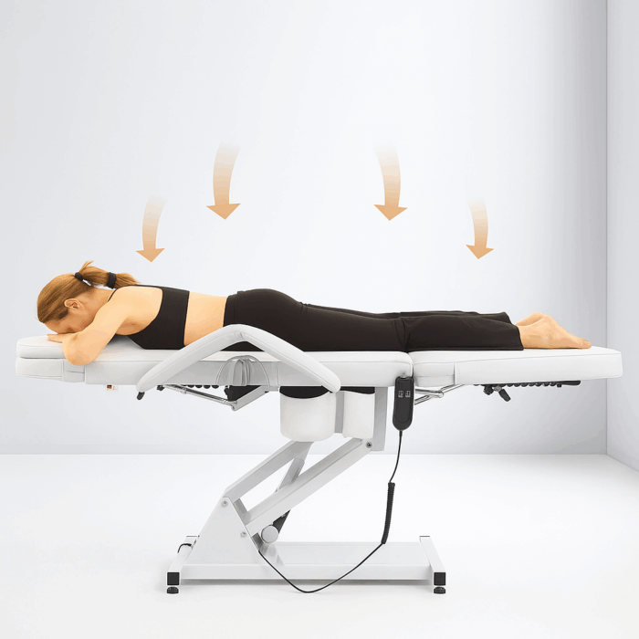 WillowEase Electric Massage Table – Adjustable Height Spa Bed with Removable Armrests | Multifunctional Salon Chair for Facials, Waxing, Therapy & Medical Treatments