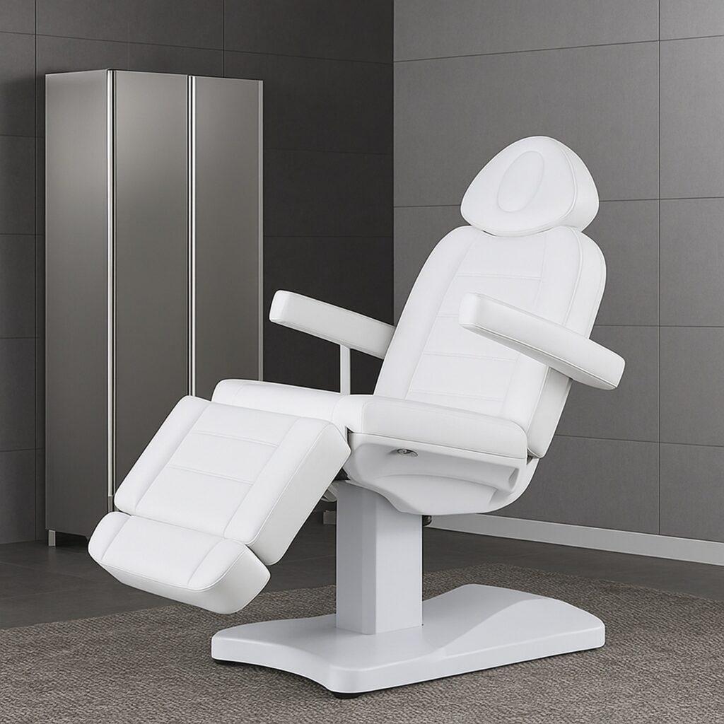 Ellington Adjustable Reclining Medical Chair Bed – Spa, Salon, Massage, Facial & Home Treatment Equipment With Removable Face Cut-Out Pillow