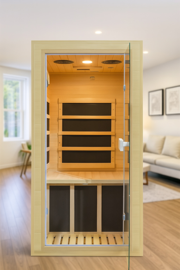 Dreaming Still 1 Person Sauna for Apartment – Small Indoor Infrared Dry Personal Sauna Room